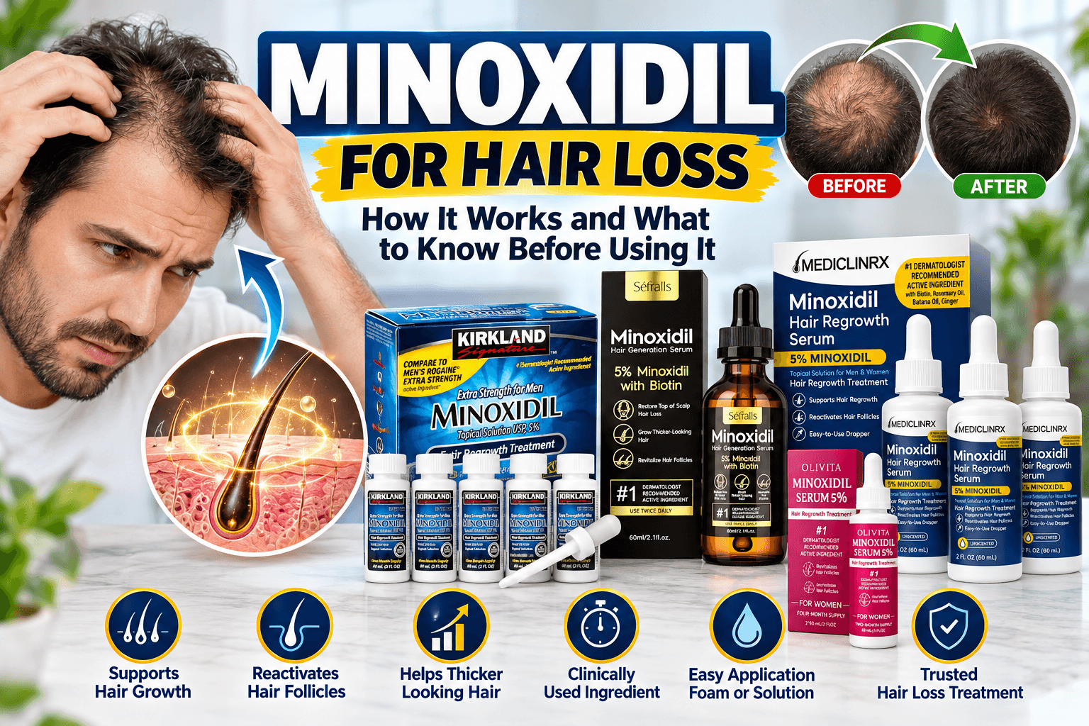 Minoxidil for Hair Loss: How It Works and What to Know Before Using It